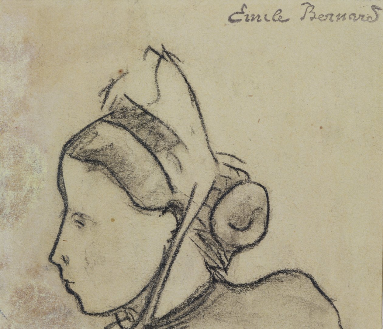 Studie van een Bretonse vrouw door Emile Bernard