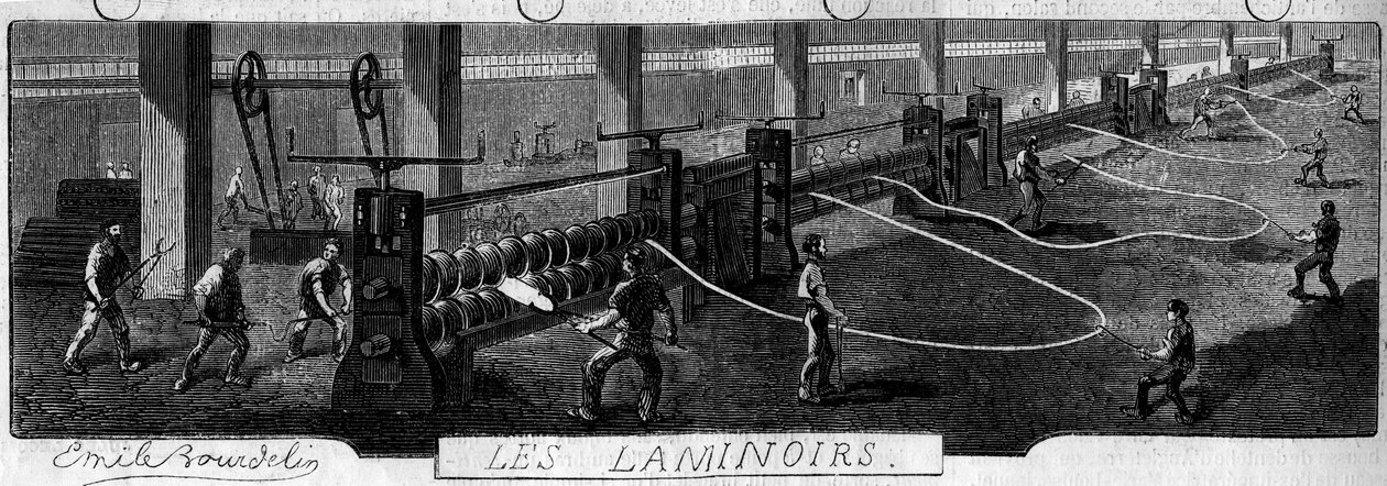 Forges de la Franche Comte: walserijen. Fabriek van Fraisans, Jura (39). door Emile Bourdelin