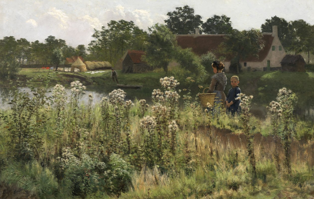 De Leie in Astene door Emile Claus