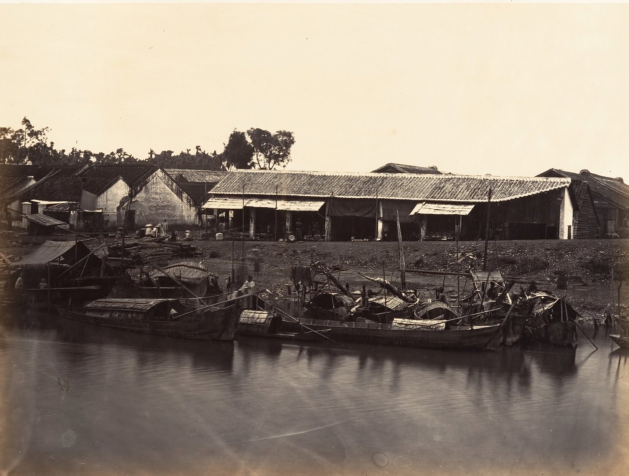 Vue de la Ville Chinoise Cholen Feuille nr. 2, Saigon, Cochinchina door Emile Gsell
