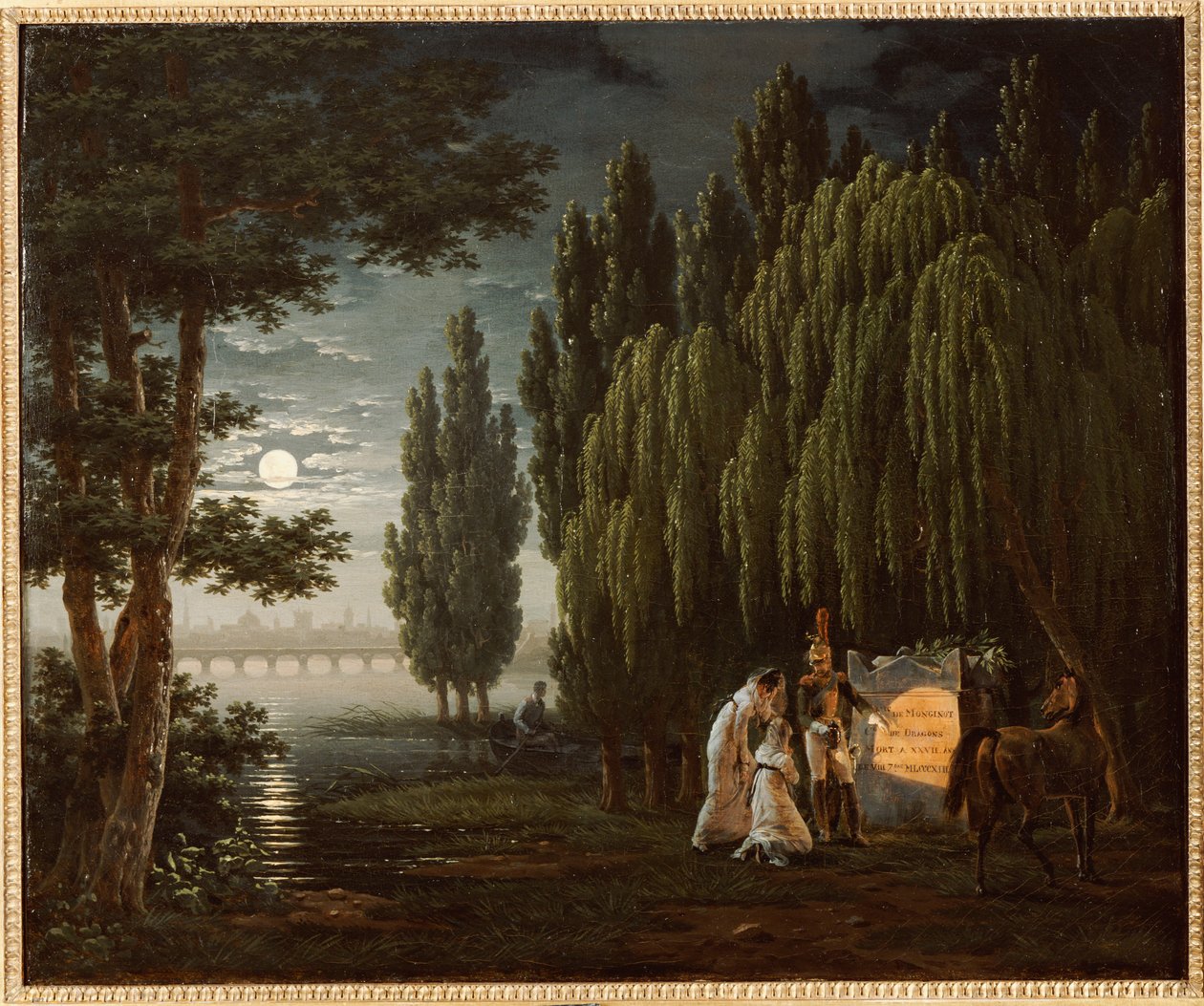 Bij het Graf van Kolonel Monginot door Emile Jean Horace Vernet