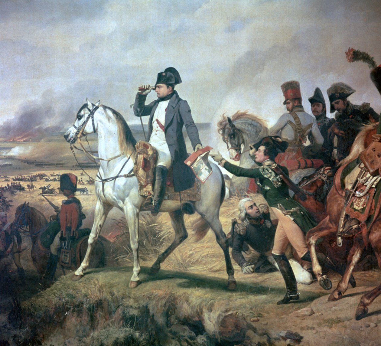 Napoleon bij de Slag van Wagram, 19e eeuw door Emile Jean Horace Vernet