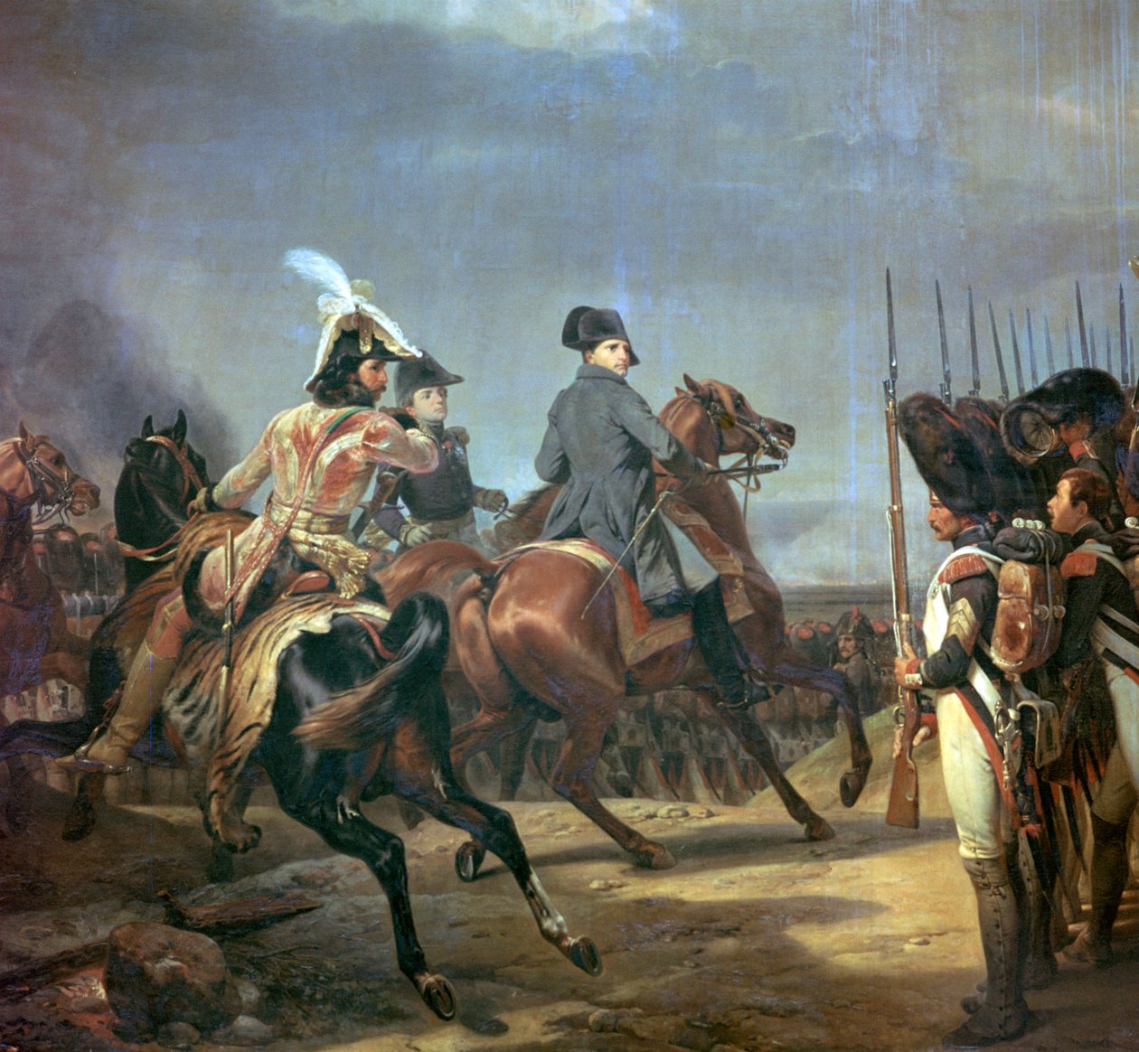 Napoleon bij de slag bij Jena, 19e eeuw door Emile Jean Horace Vernet