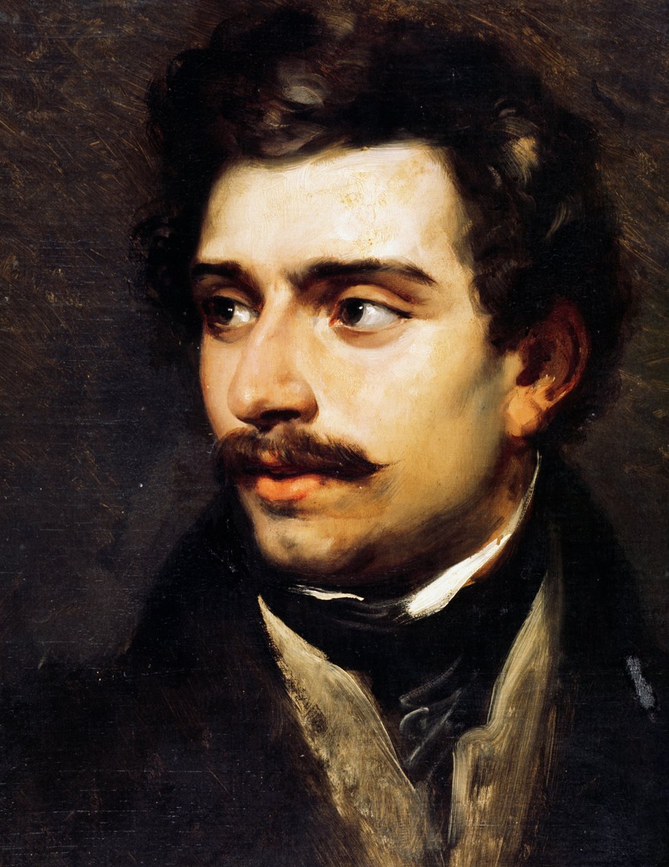 Portret van Federico Ricci door Emile Jean Horace Vernet
