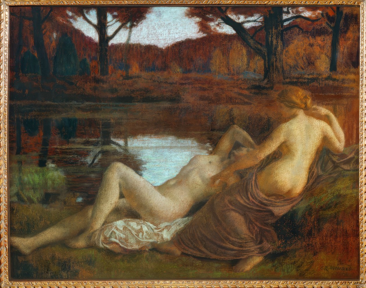 Les Dryades door Marie Auguste Emile Rene Menard