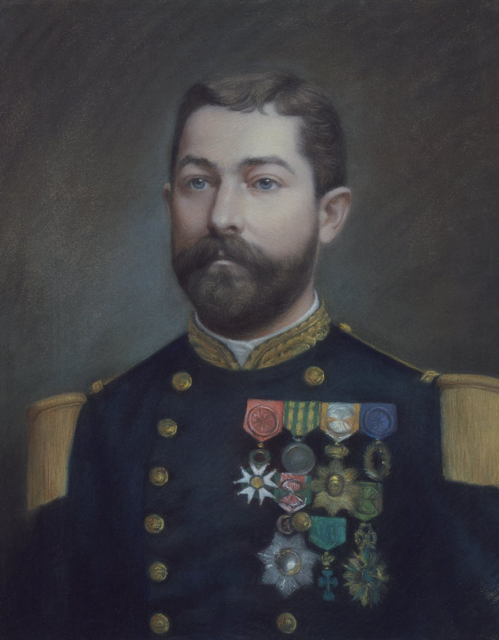 Portret van Emile Commandant Duboc (1852 - 1935), held van de verovering van Tonkin door Emile Richard Haumont