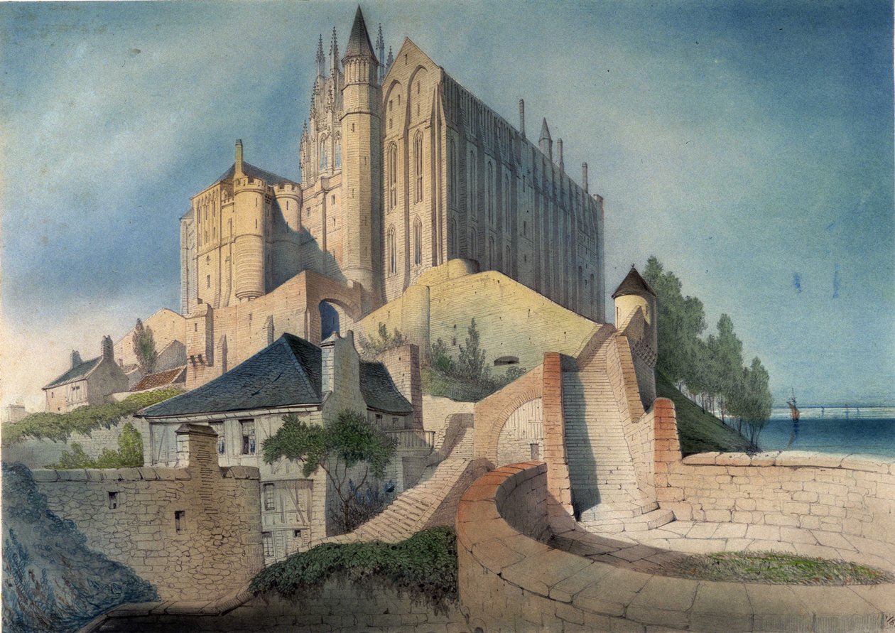 De abdij van Mont Saint Michel - door Emile Sagot, Musée d