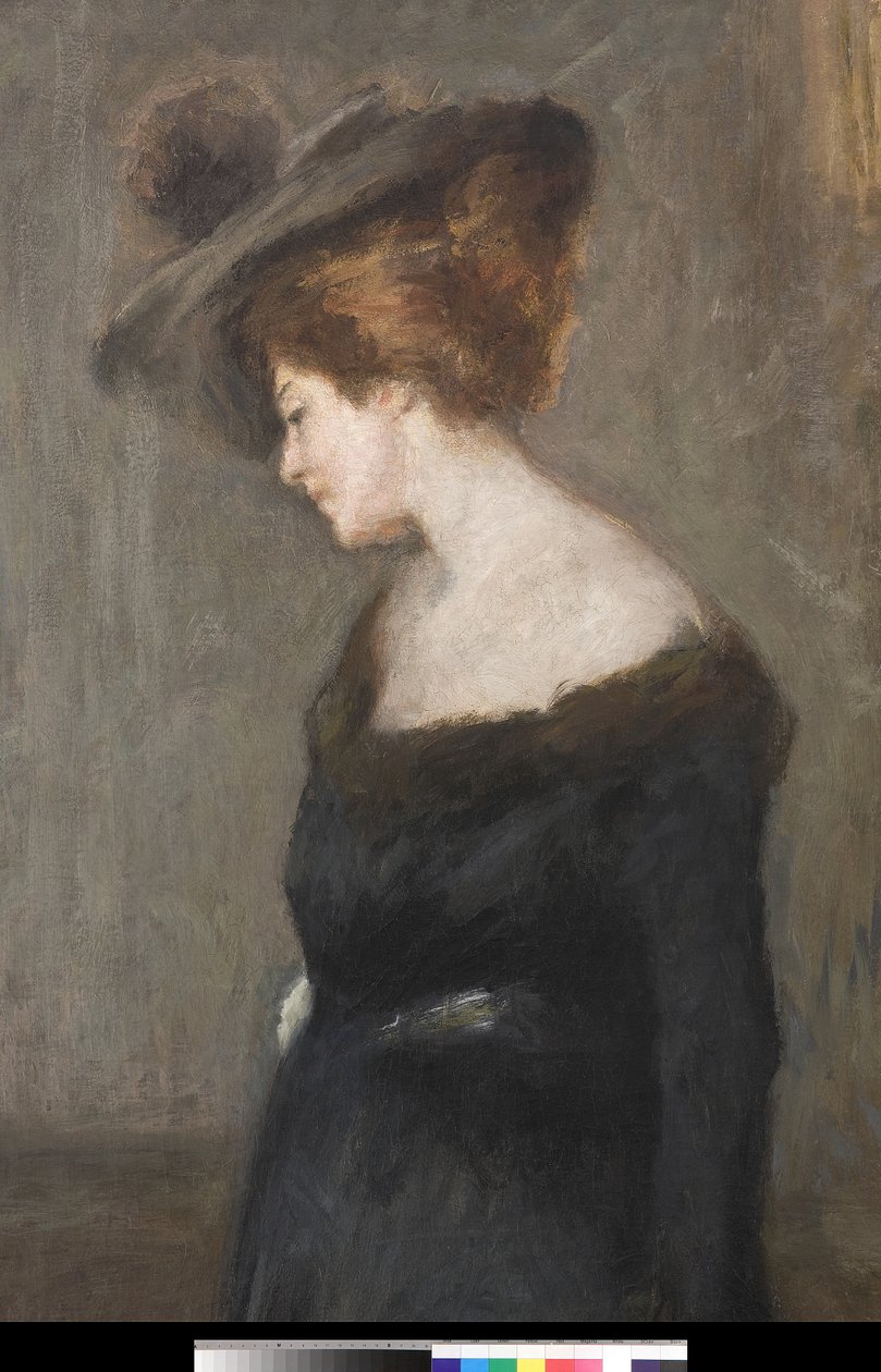 Portret van een Dame, 1903 (detail) door Emilio Gola