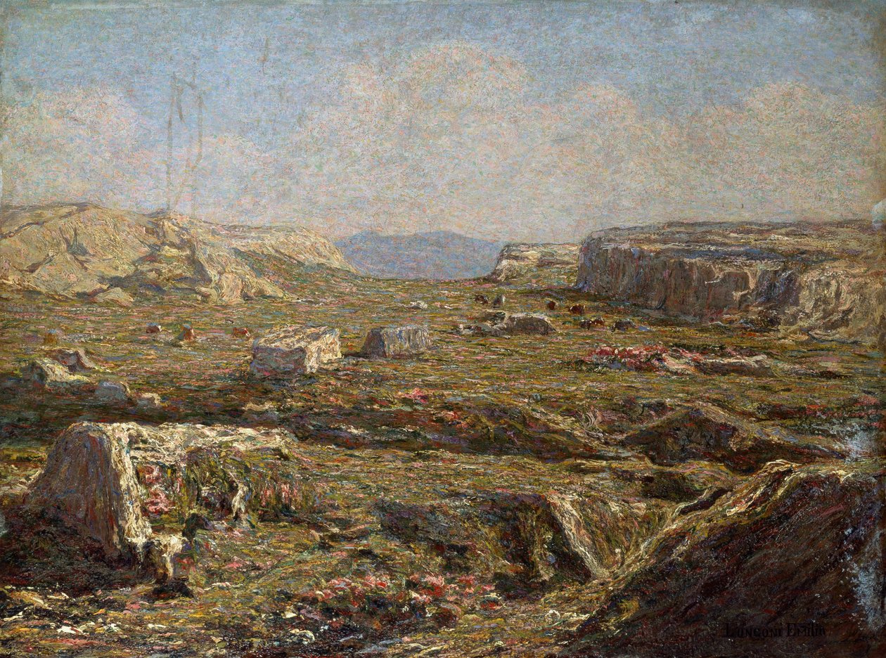 Rotsachtig landschap door Emilio Longoni
