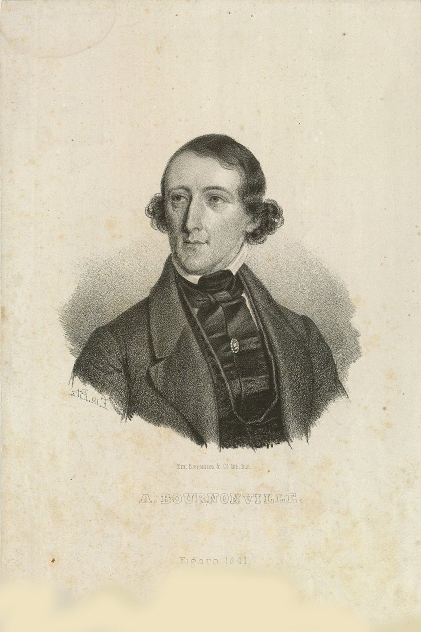 Portret van August Bournonville 1805-1879, 1842 door Emilius Ditlev Baerentzen