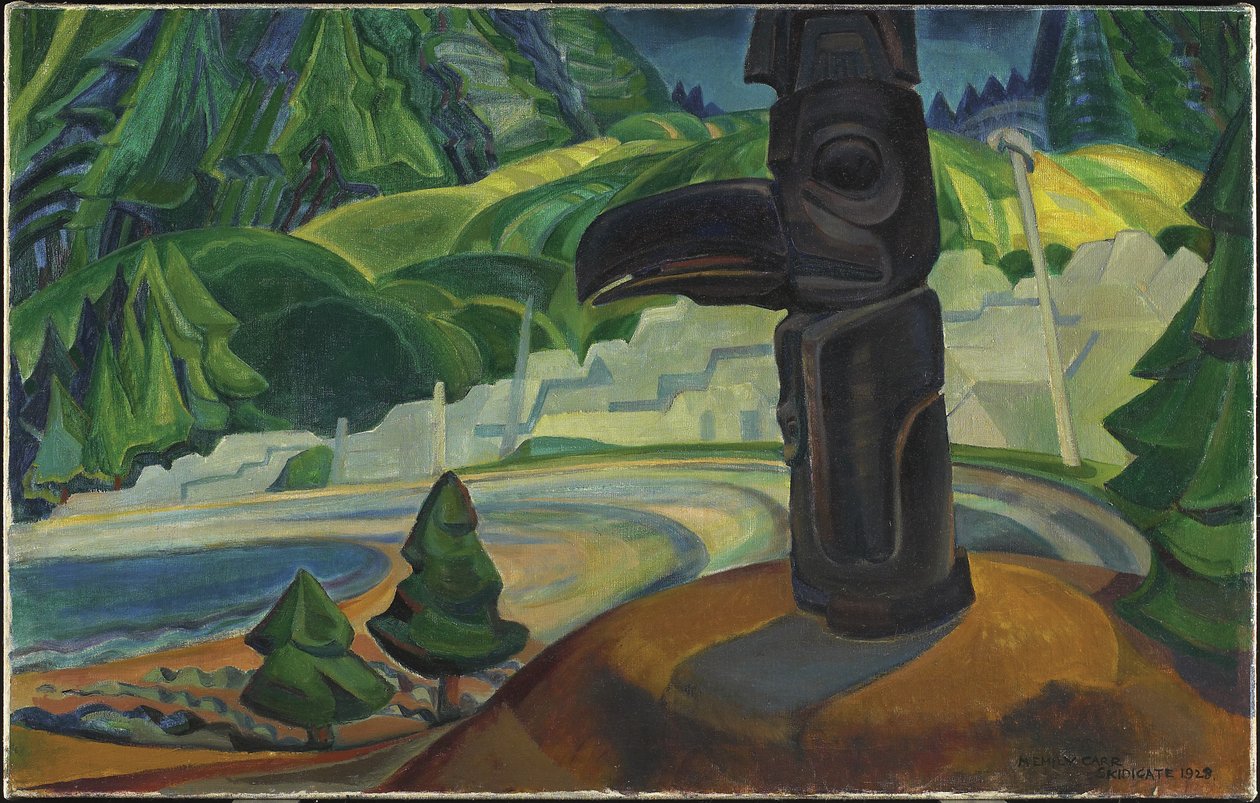 Skidegate, Graham Island, British Columbia door Emily Carr