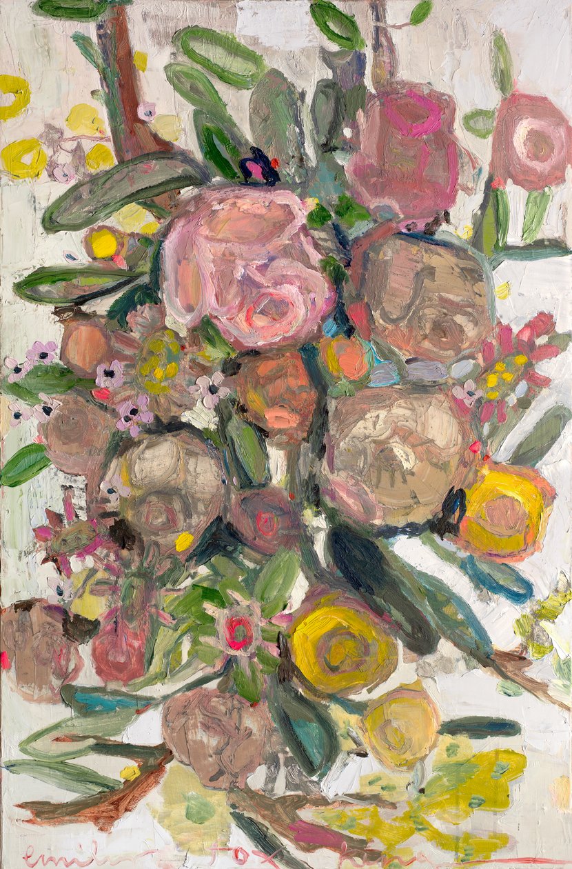 Stokken en stenen, 2021 (olieverf op doek) door Emily Fox King