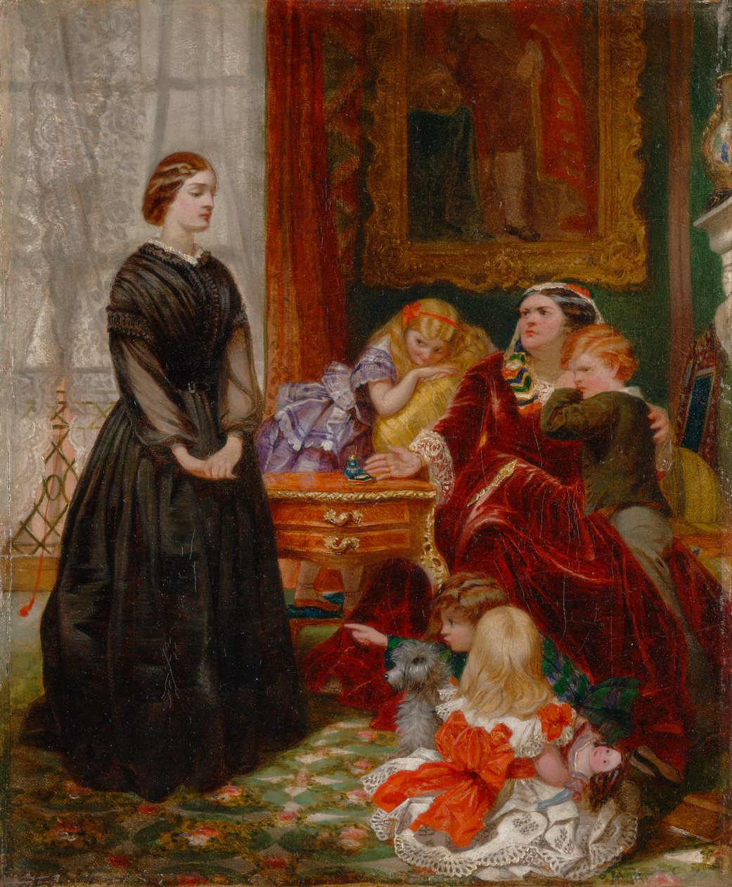De Gouvernante [1860, Royal Academy of Arts, Londen, tentoonstellingscatalogus] door Emily Mary Osborn