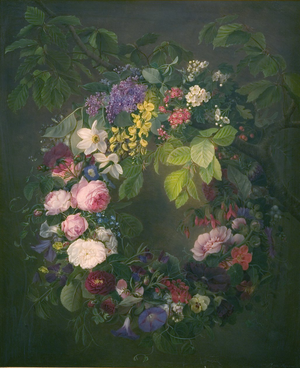 Een bloemenkrans door Emma Thomsen