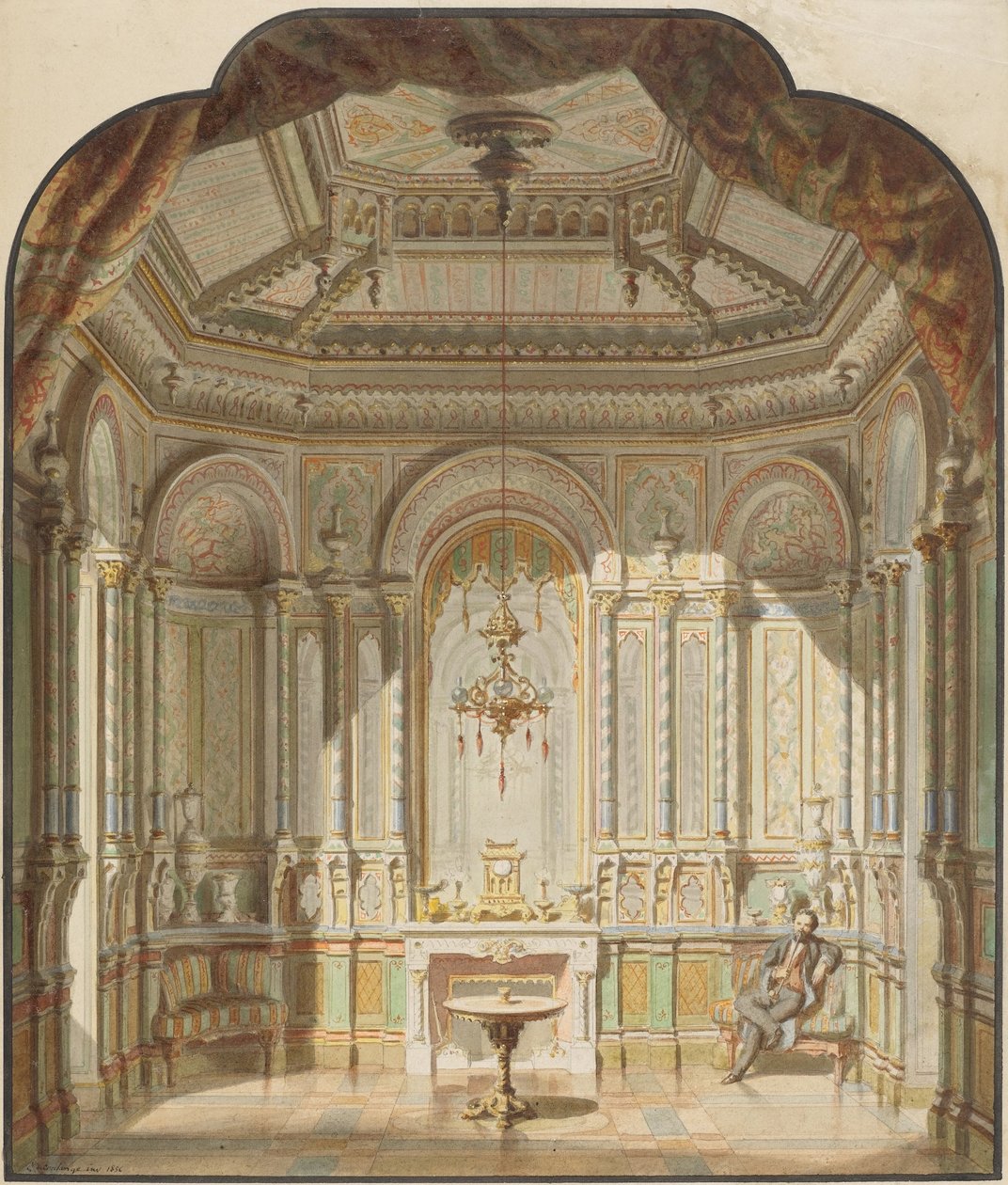 Een Moorse Rookkamer door Emmanuel Coulange Lautrec