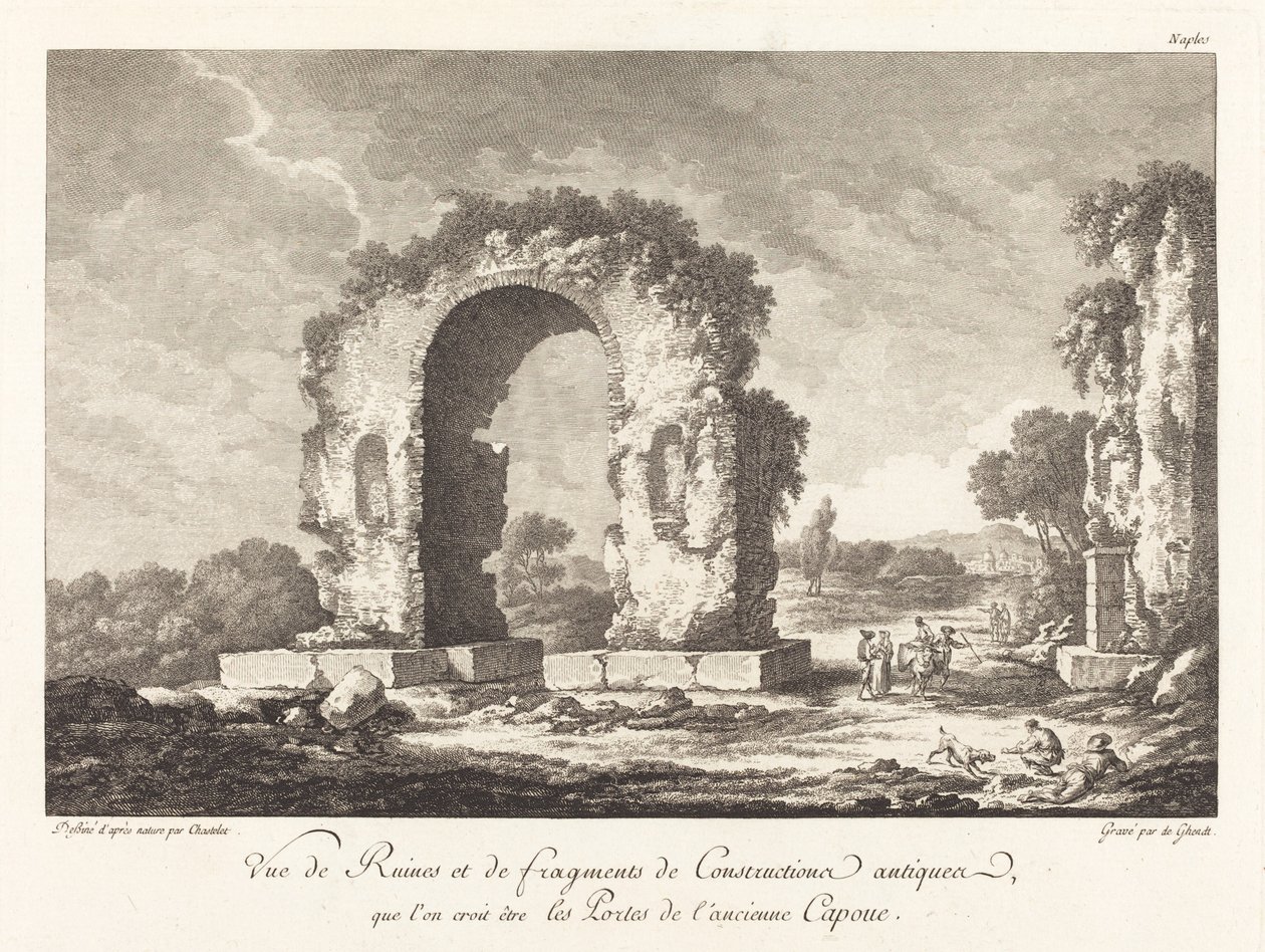 Vue de Ruines et de fragments de Construction antique...de l