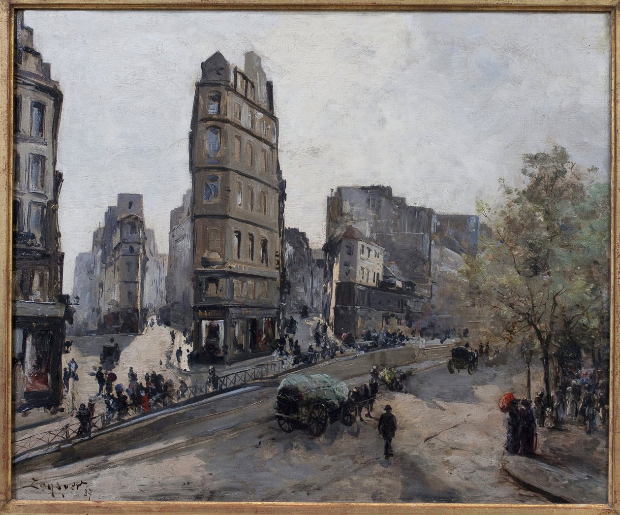 Rue de la Lune, Beauregard en de Clery, uitzichten op Boulevard Saint Denis in Parijs door Emmanuel Lansyer