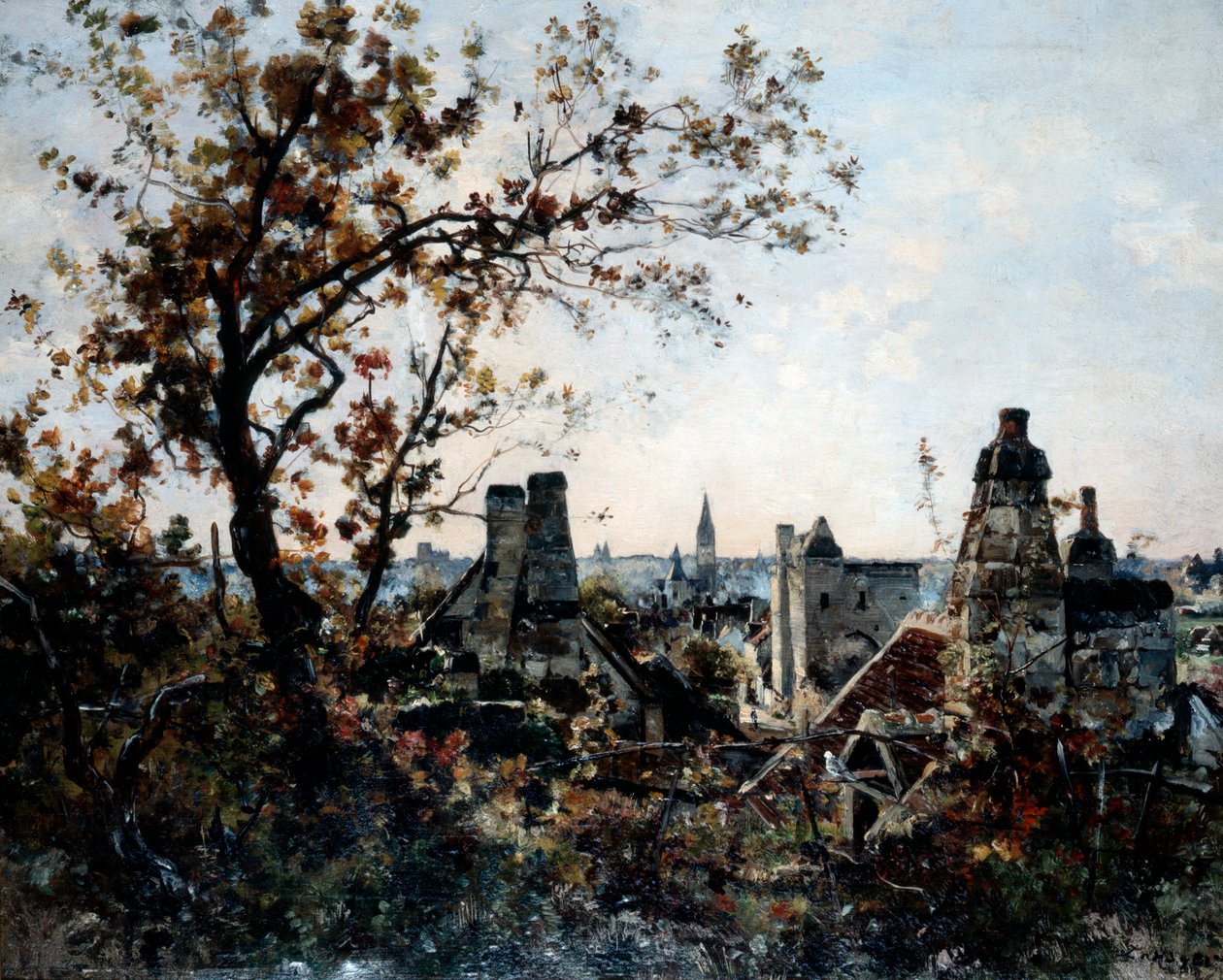 De Toren van Chevalot in de avond door Emmanuel Lansyer