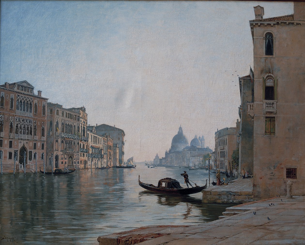Venetië, het Canal Grande, september 1892 door Emmanuel Lansyer