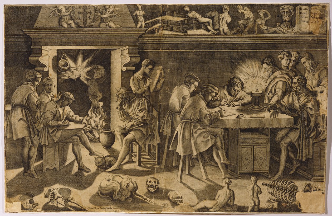 De Academie van Baccio Bandinelli, 1547 door Enea Vico