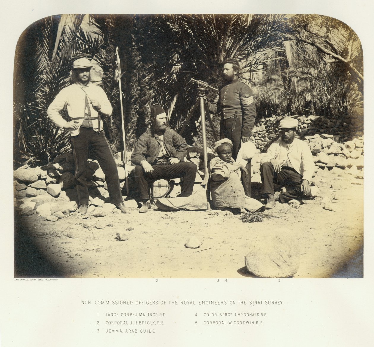 Leden van de Sinai Survey Expedition door English Photographer