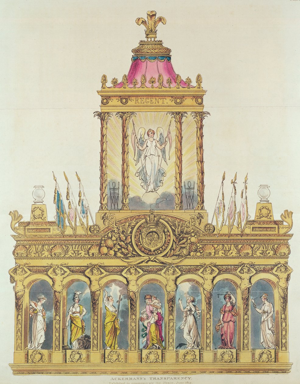 Ackermanns Transparantie, juni 1814 door English School