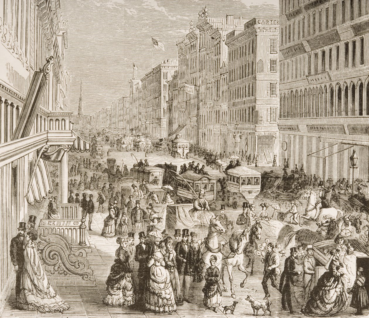 Broadway, New York City, c.1870, uit 