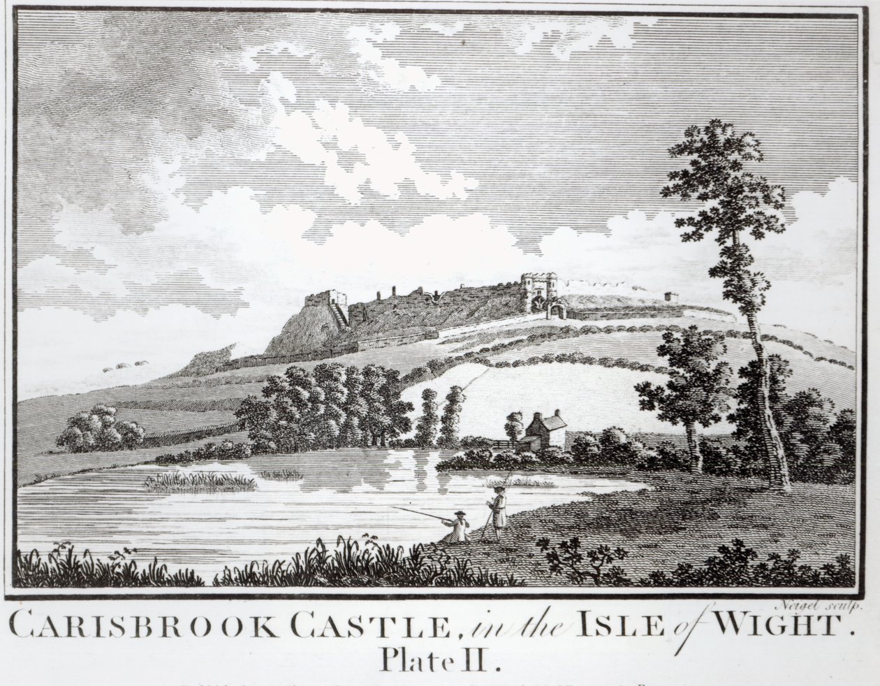 Kasteel Carisbrook, op het Eiland Wight door English School