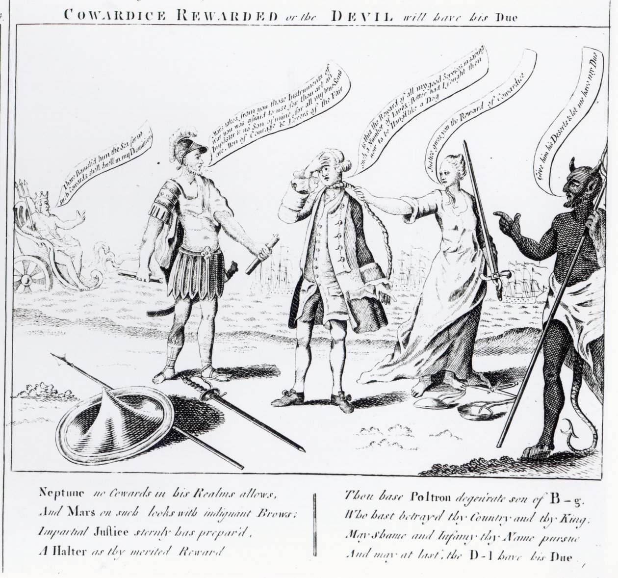 Lafheid beloond of de duivel zal zijn deel krijgen, 1756 door English School