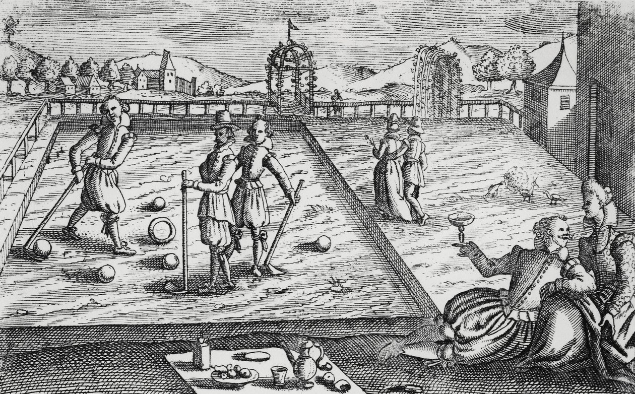 Croquet, ca. 1650 door English School