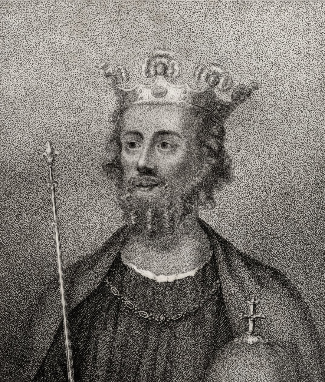 Edward II, gegraveerd door Bocquet, uit 