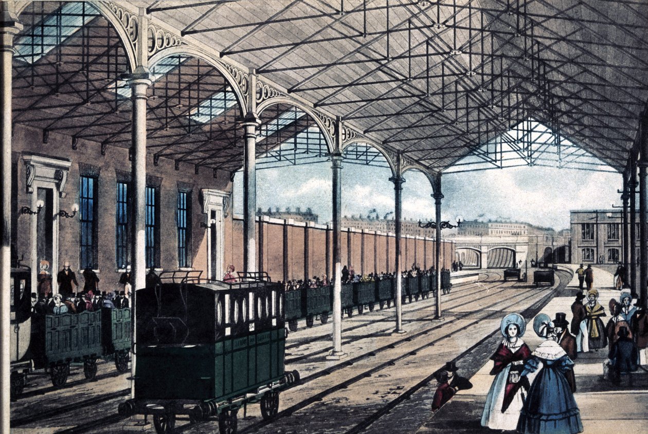 Euston Station, Londen, 1837 door English School