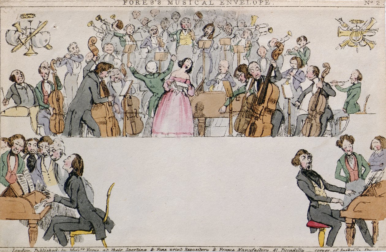Foress Muzikale Envelop, uitgegeven door Messrs Fores, c.1840 door English School