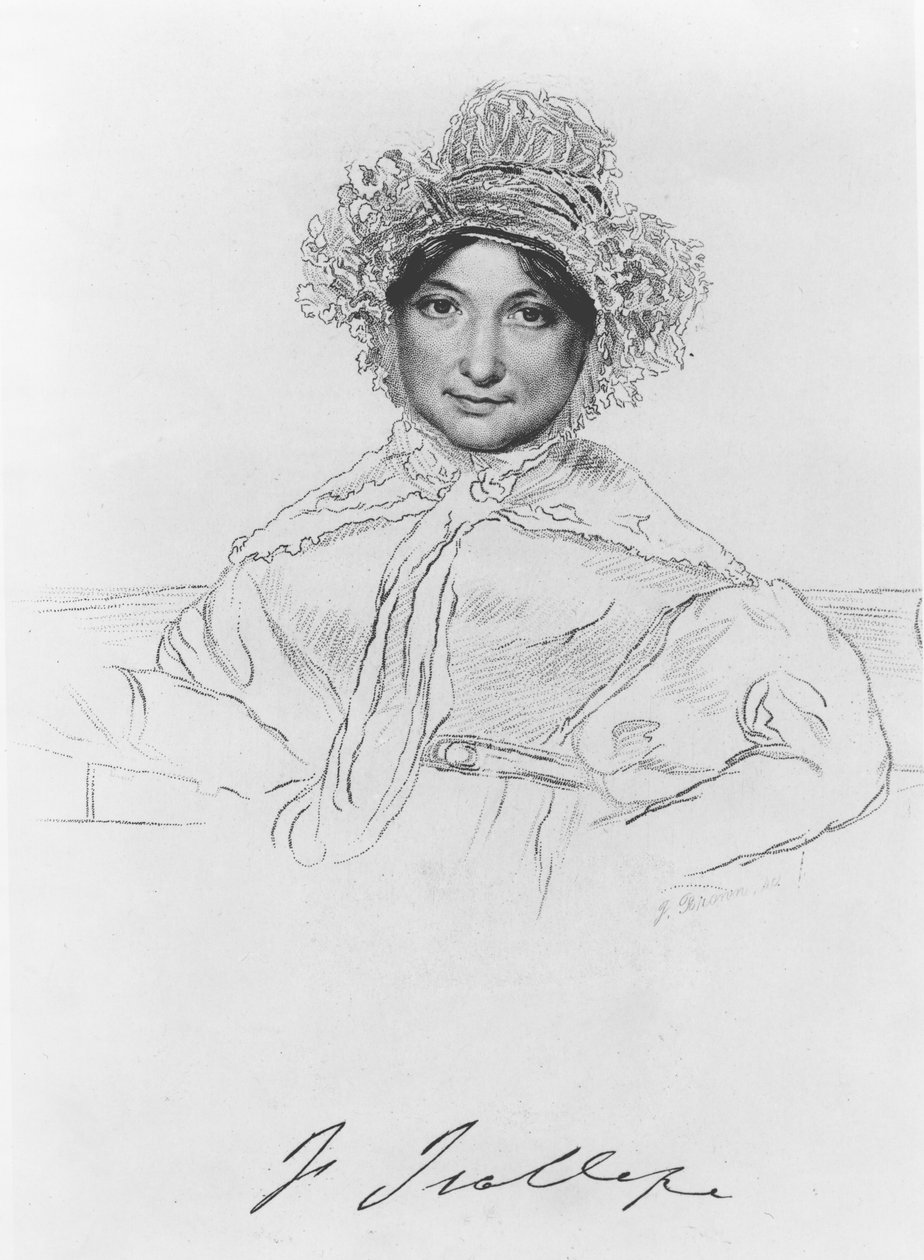 Frances Trollope (1780-1863) gegraveerd door F.Brown door English School