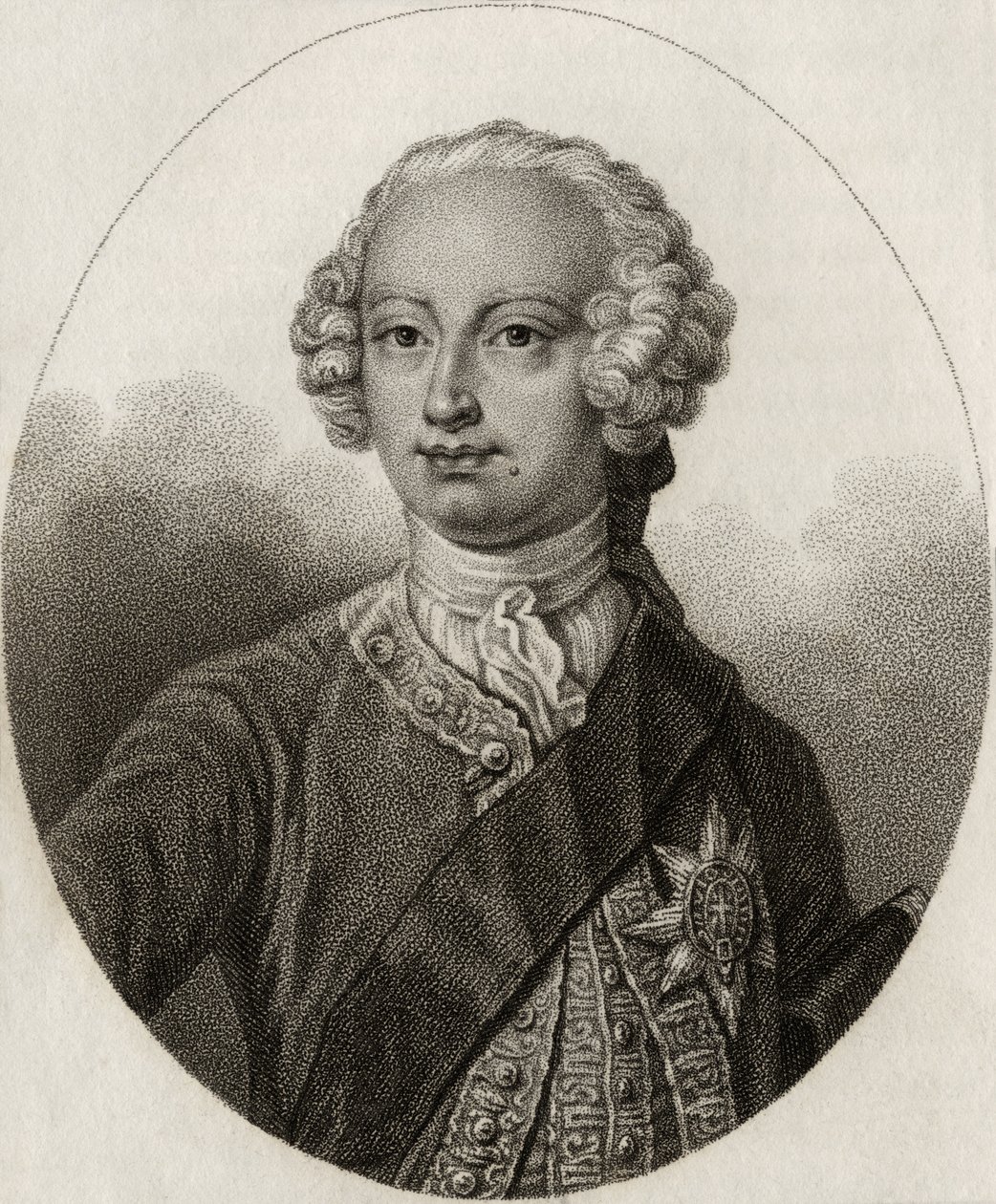 Frederik, Prins van Wales, gegraveerd door Gerimia, uit 