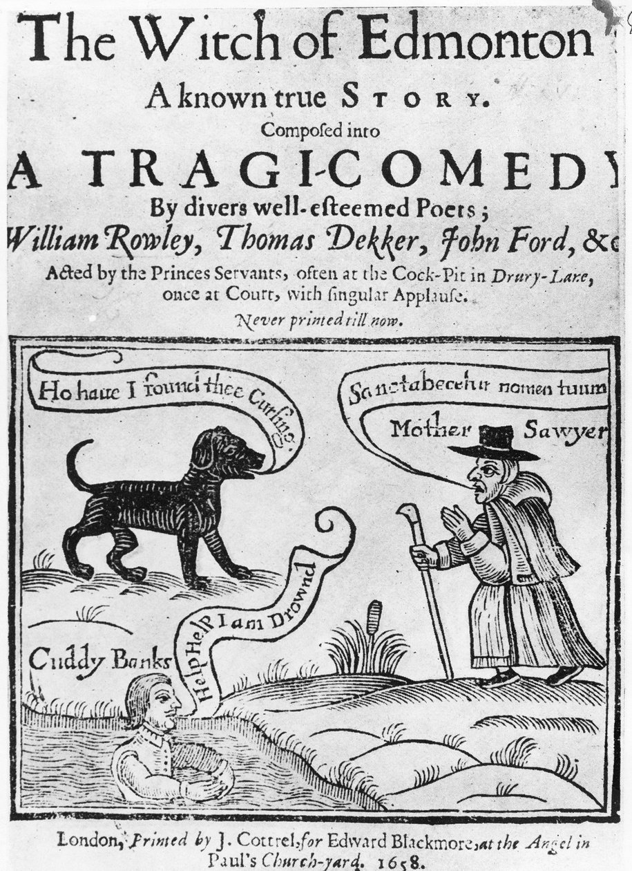 Frontispice van The Witch of Edmonton, a Known True Story, 1658 door English School