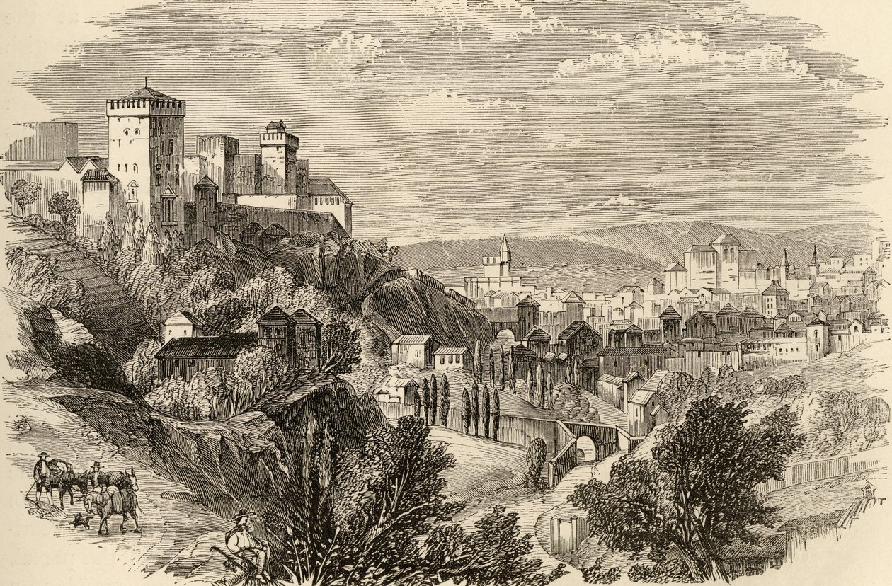 Granada en het Alhambra, illustratie uit 