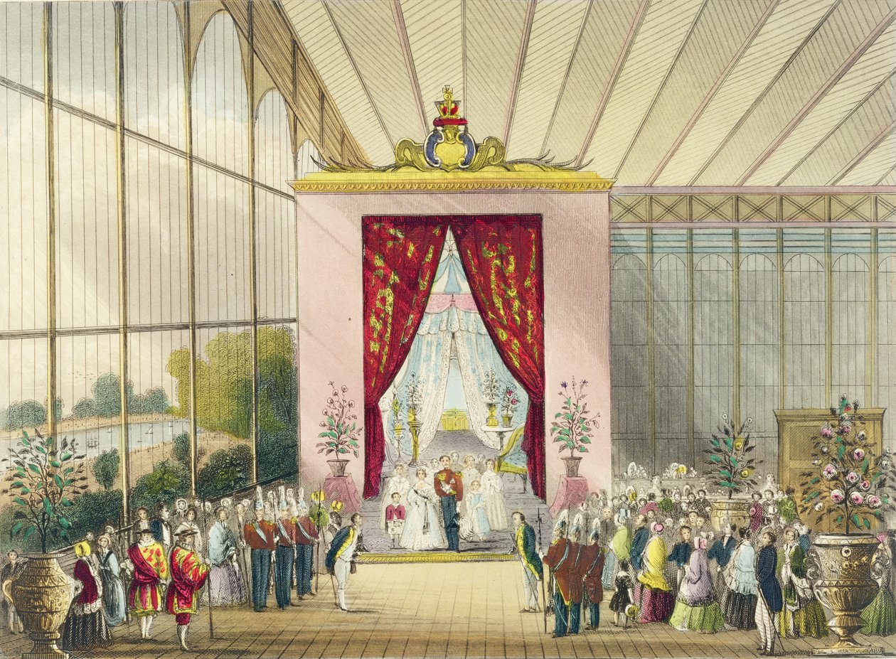 Grote Tentoonstelling, 1851: Boudoir van Hare Majesteit, door Chevanne, uitgegeven door Read & Co. door English School