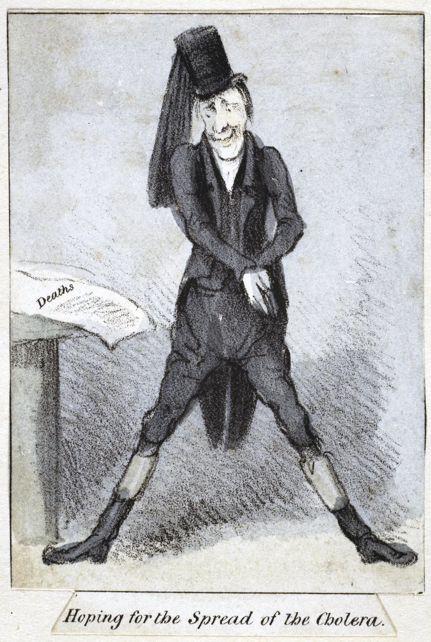 Hoop op de verspreiding van cholera, 1840-50 door English School