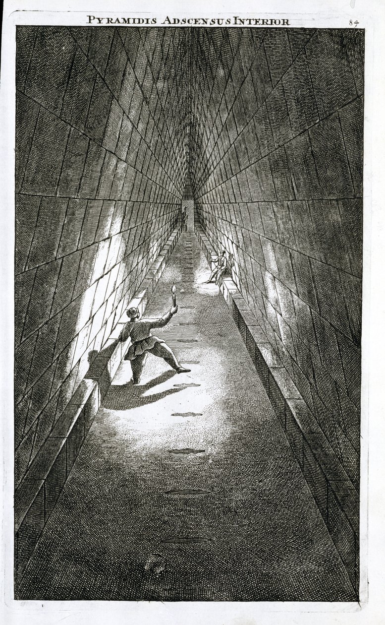 Interieur beklimming van een piramide, c.1780 door English School