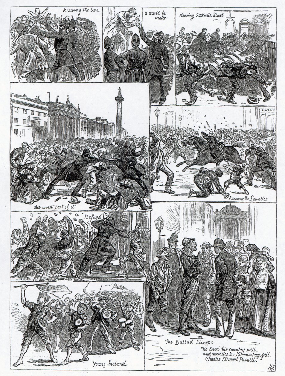Ierse Land Liga Agitatie, illustraties uit 
