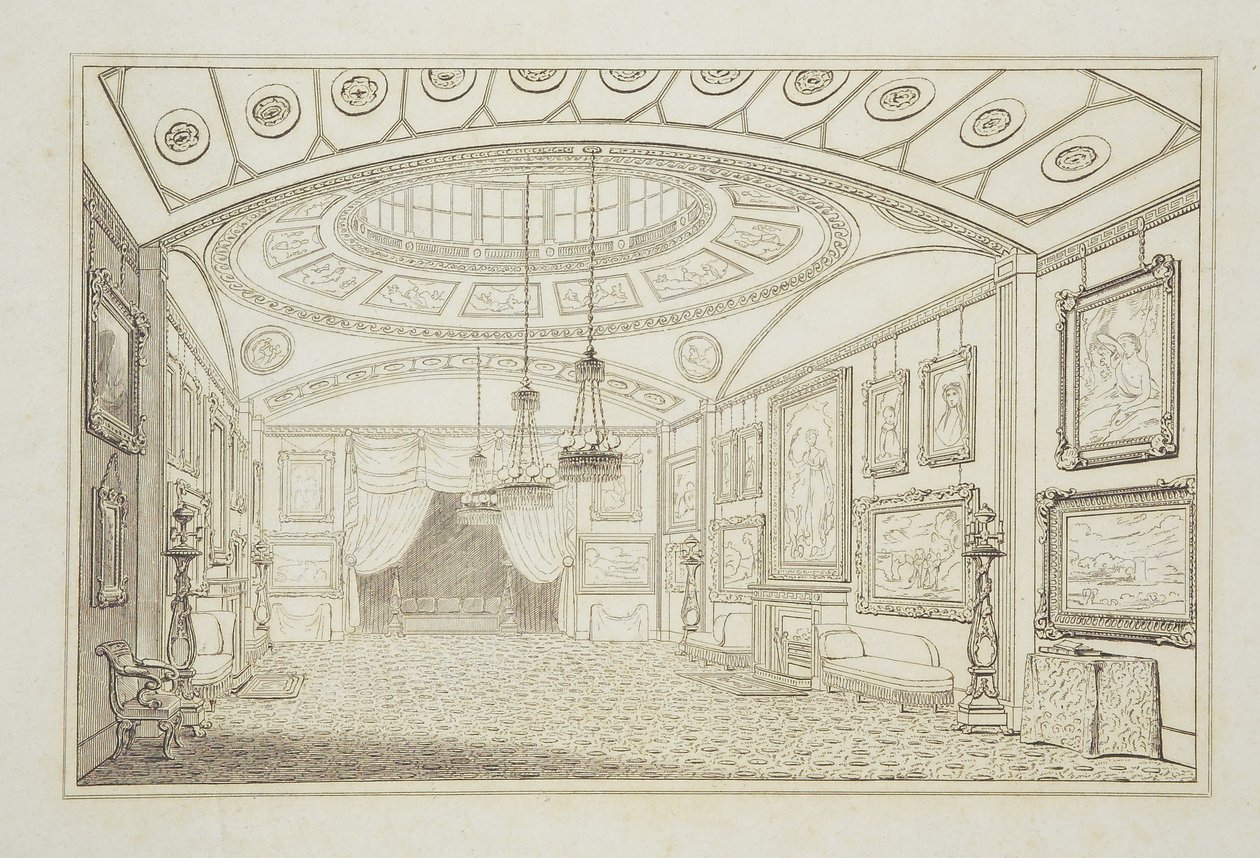 Lord De Tableys Britse galerij in Hill Street, 1818 door English School