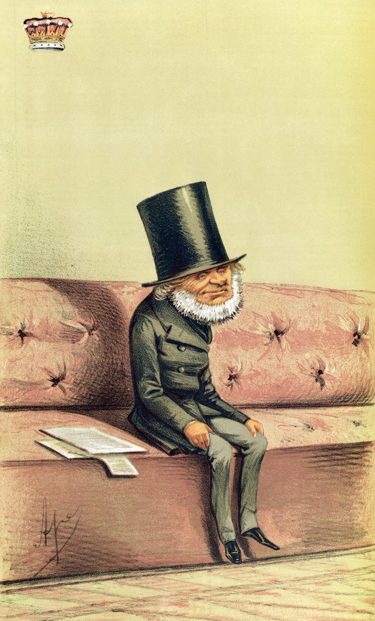 Lord John Russell (1792-1878) cartoon uit Vanity Fair, 1869 door English School