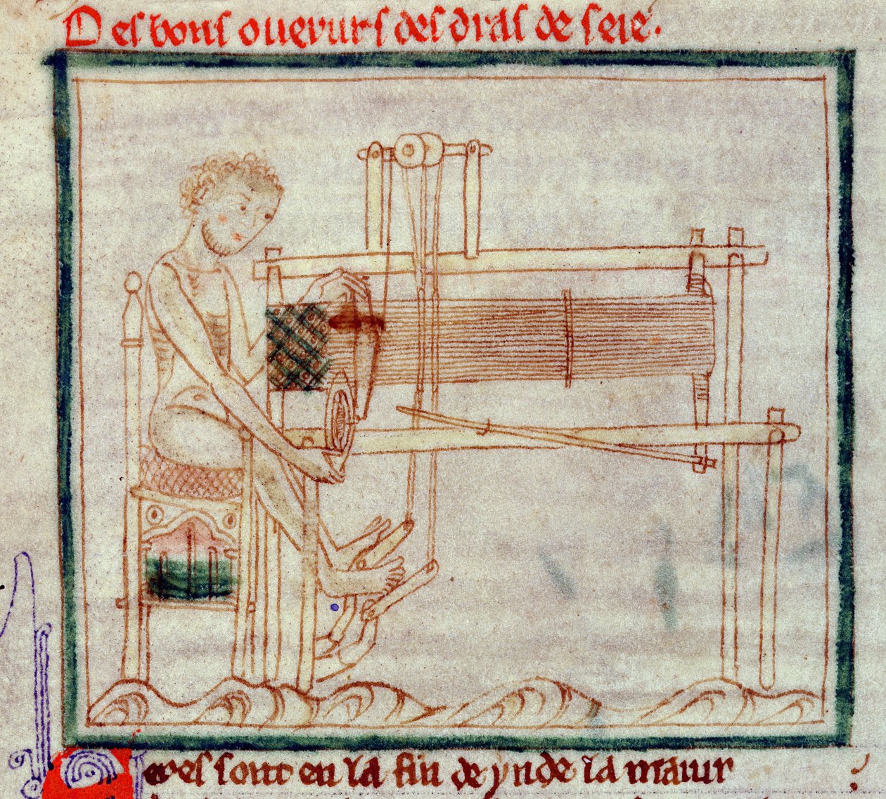 Tredmolen, uit Romance of Alexander, 1250 door English School
