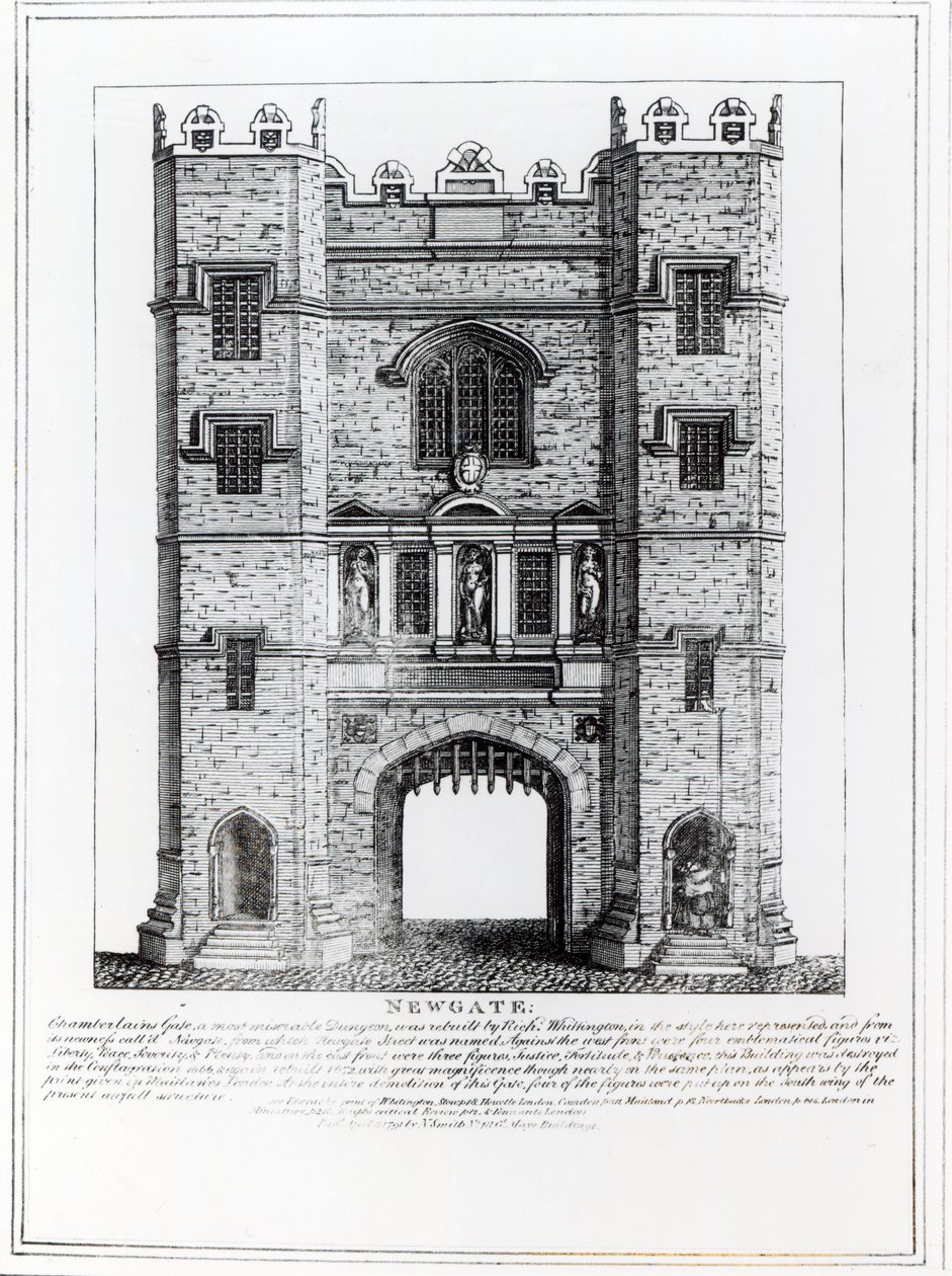 Newgate, Londen, gepubliceerd 1761 door English School