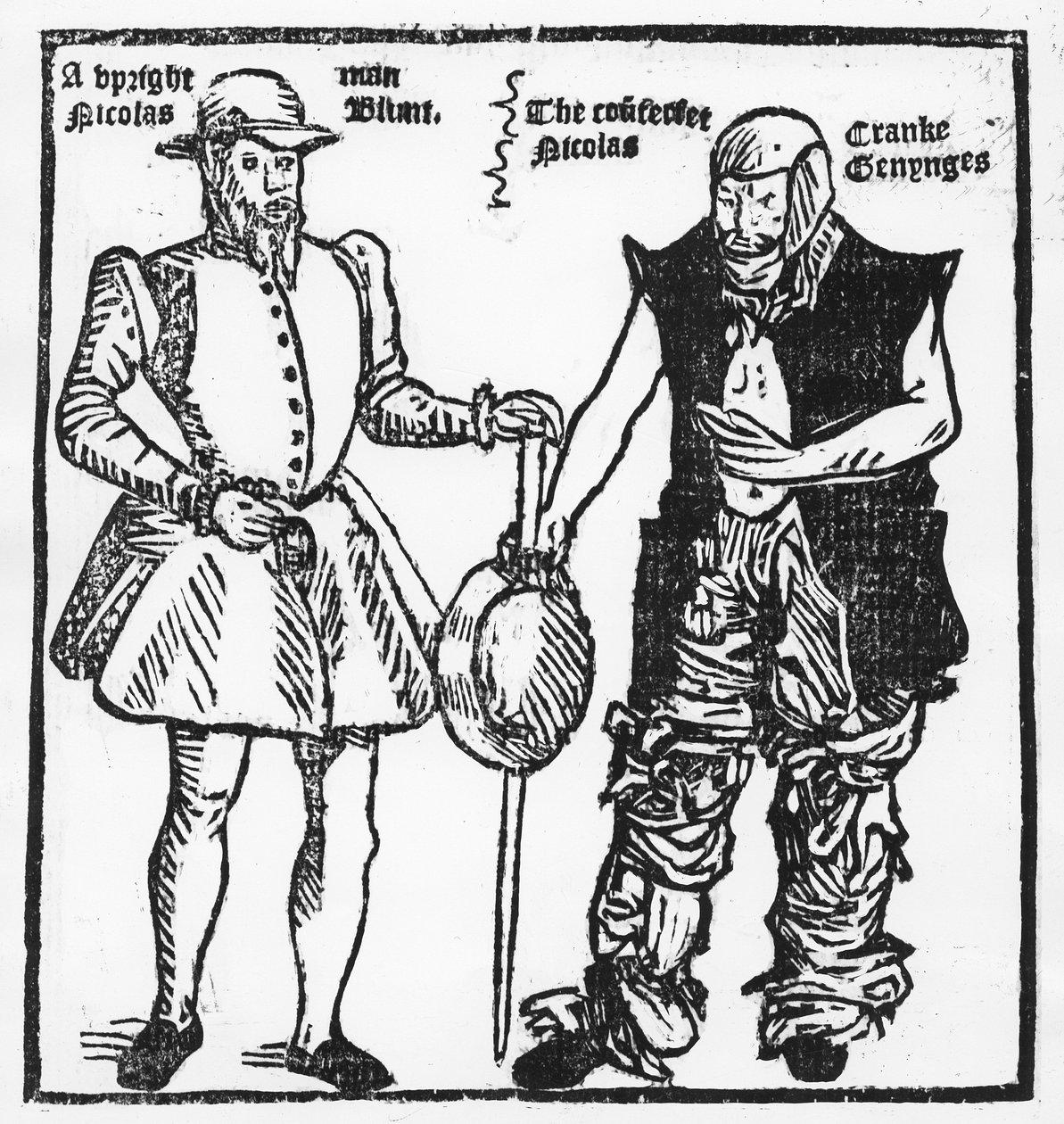 Nicholas Jennings in de gedaante van zowel een kreupele als een bendeleider, uit 