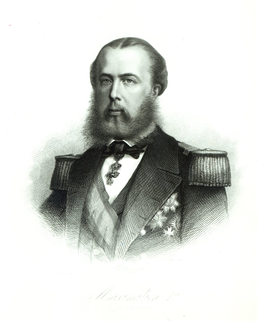 Portret van keizer Maximiliaan van Mexico, 1864 door English School