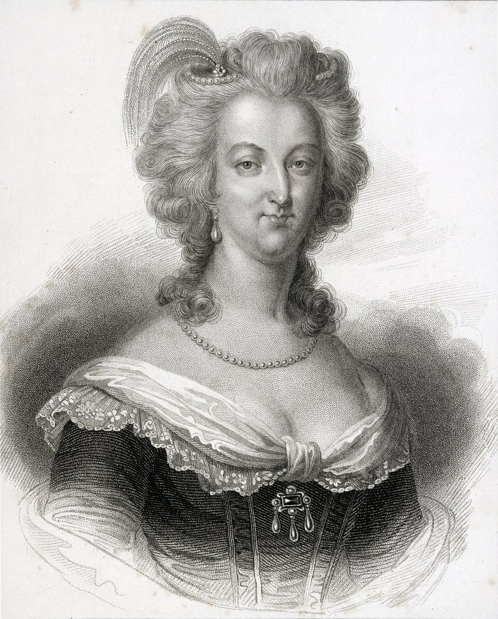 Portret van Marie-Antoinette (1755-93) door English School