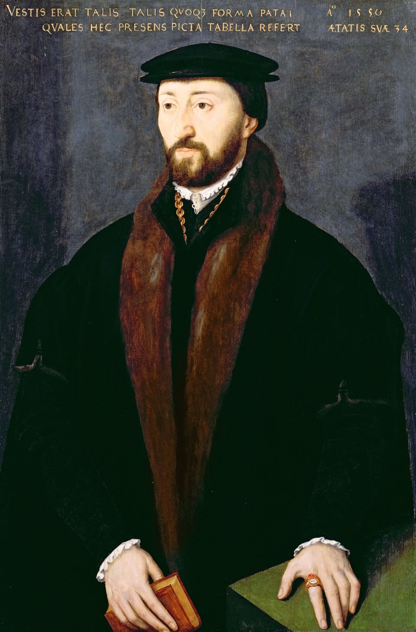 Portret van Richard Pate (1516-88) weldoener van Corpus Christi College, Oxford 1550 door English School