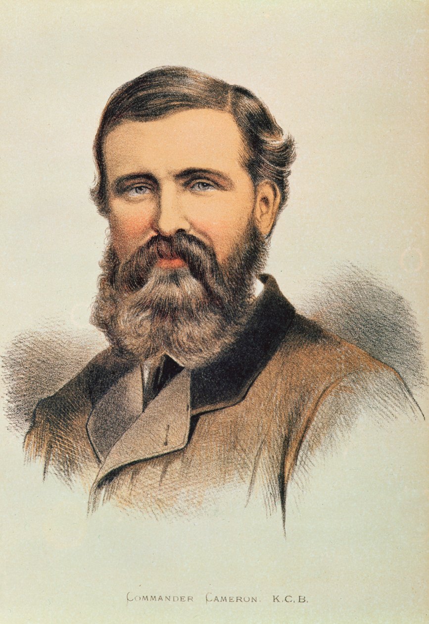 Portret van Verney Lovett Cameron (1844-94), Engelse ontdekkingsreiziger door English School